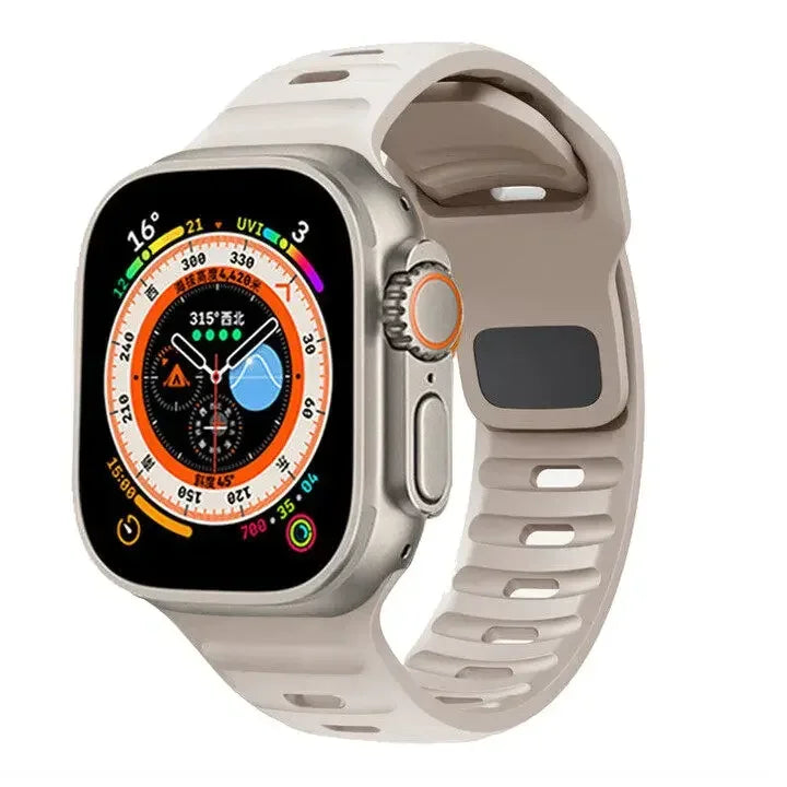Strap For Apple Watch Band 49mm 44mm 45mm 41mm 40mm 42mm 38mm Soft Silicone sport Bracelet iwatch Serise 8 7 SE 6 5 9 Ultra 49mm