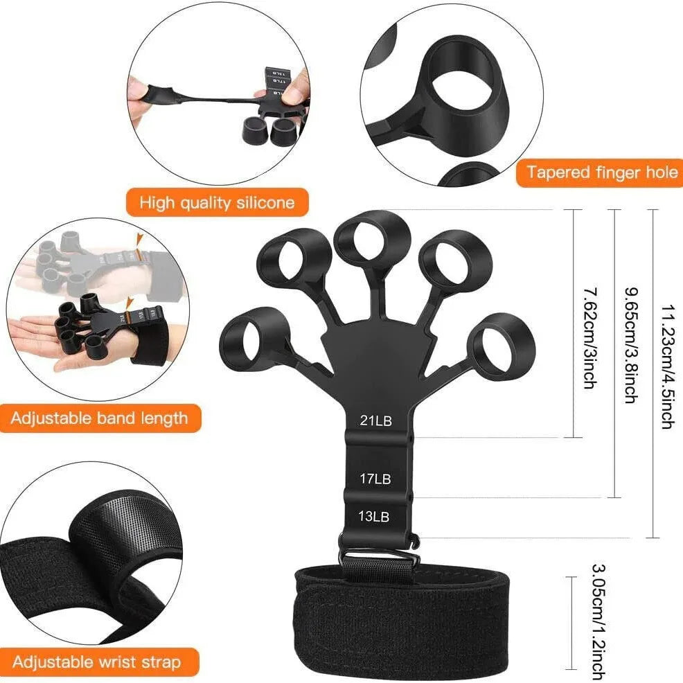 Finger Gripper Finger Exerciser Guitar Finger Exerciser 6 Resistant Levels Recovery Physical Tools Hand Strengthener