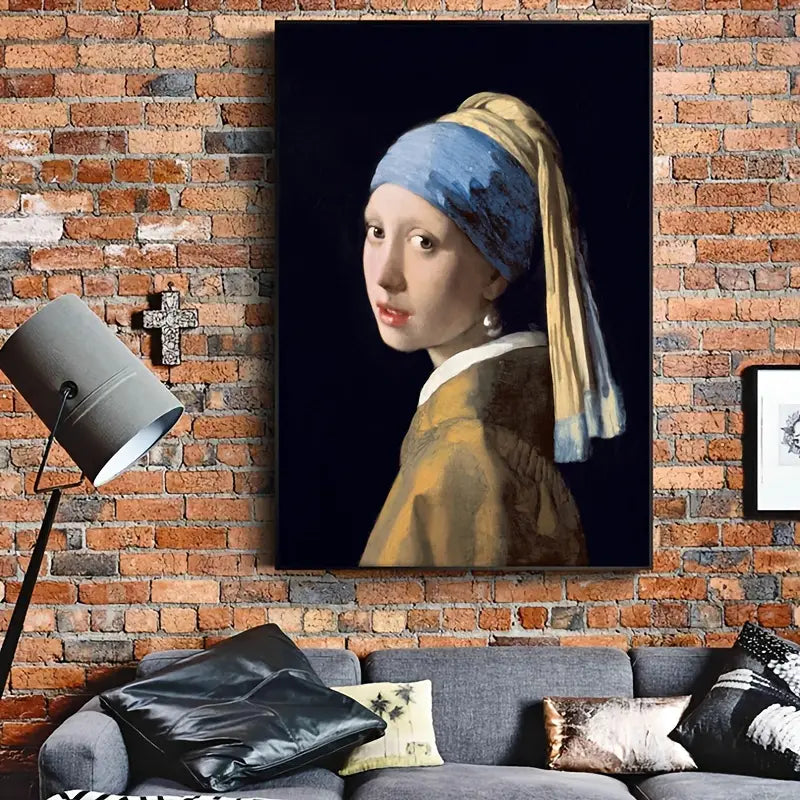 Girl With A Pearl Earring Silk Wall Art (No Frame)