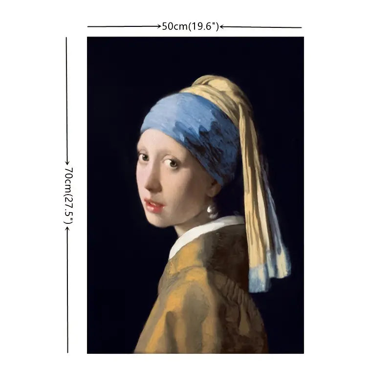 Girl With A Pearl Earring Silk Wall Art (No Frame)