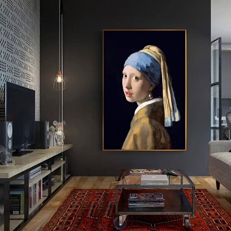 Girl With A Pearl Earring Silk Wall Art (No Frame)